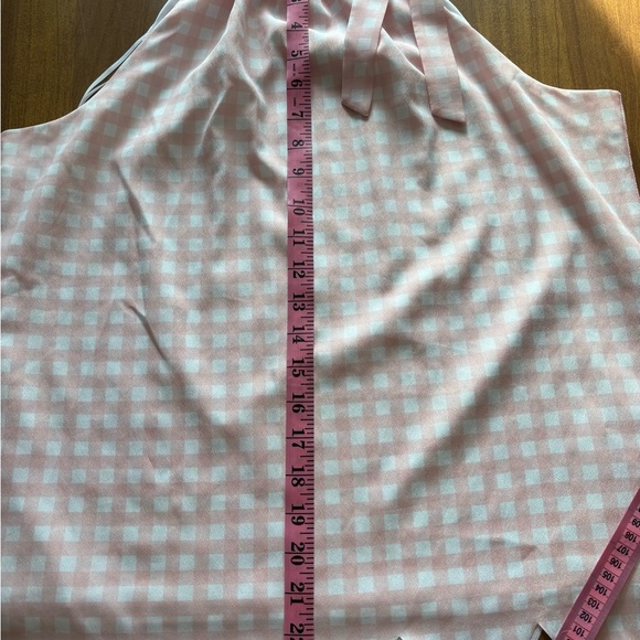 Maison Jules Pink Gingham Halter Blouse - Picture 5 of 8